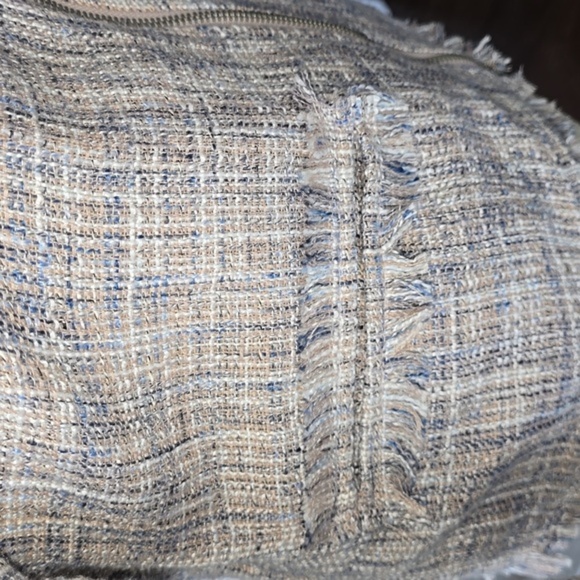 Cupcakes & Cashmere Tweed Zip Front Fringed Blazer - Picture 4 of 10